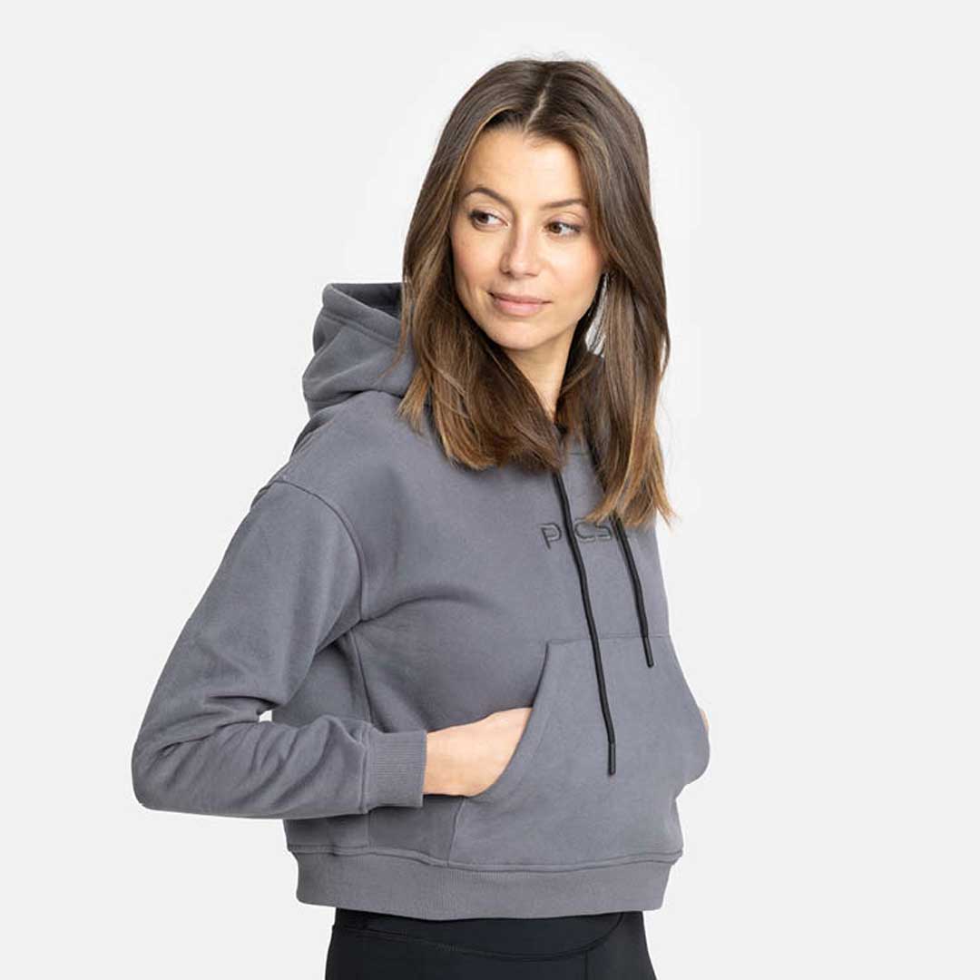 Sudadera Corta con Capucha Mujer Core