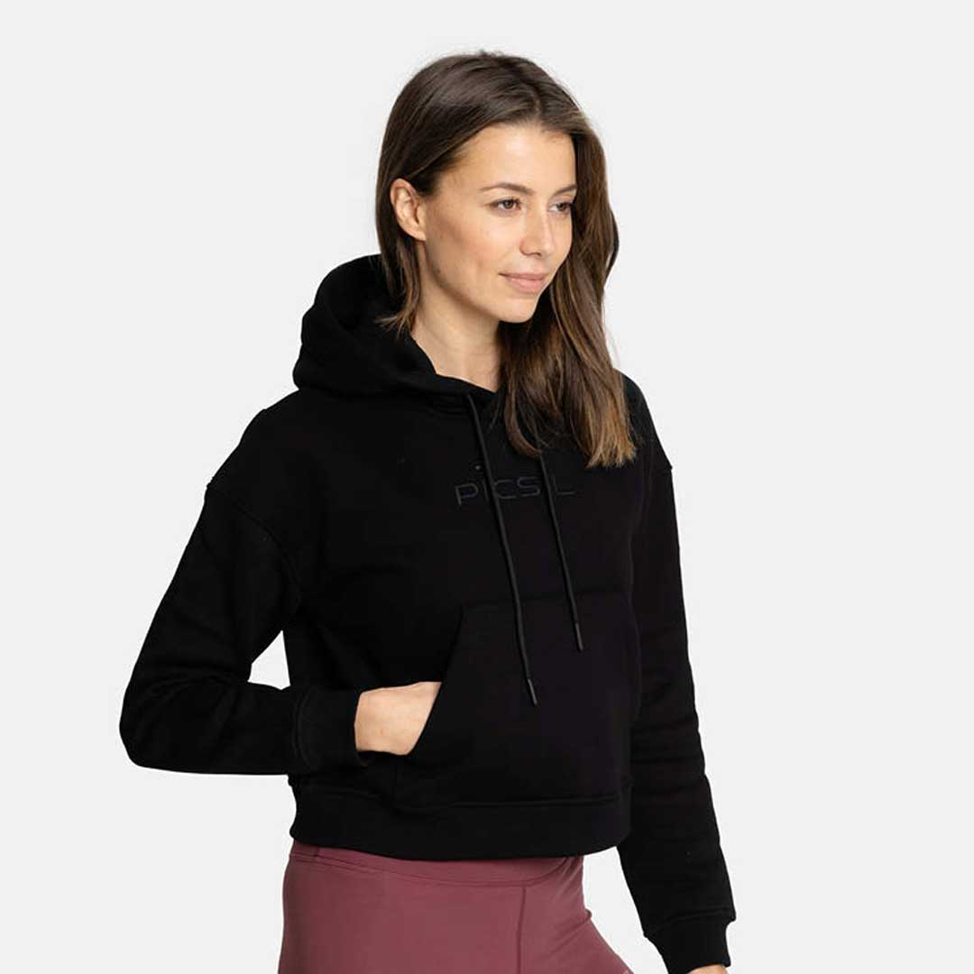 Sudadera Corta con Capucha Mujer Core