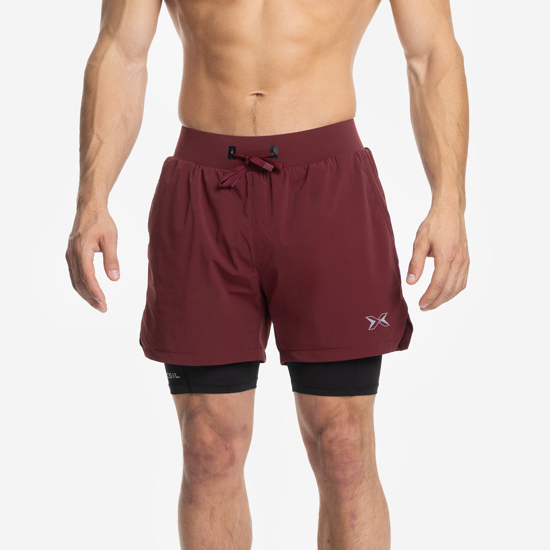 Shorts con Malla Compresión 2 en 1 Hombre Premium