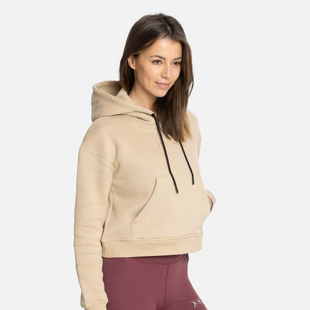 Sudadera Corta con Capucha Mujer Core