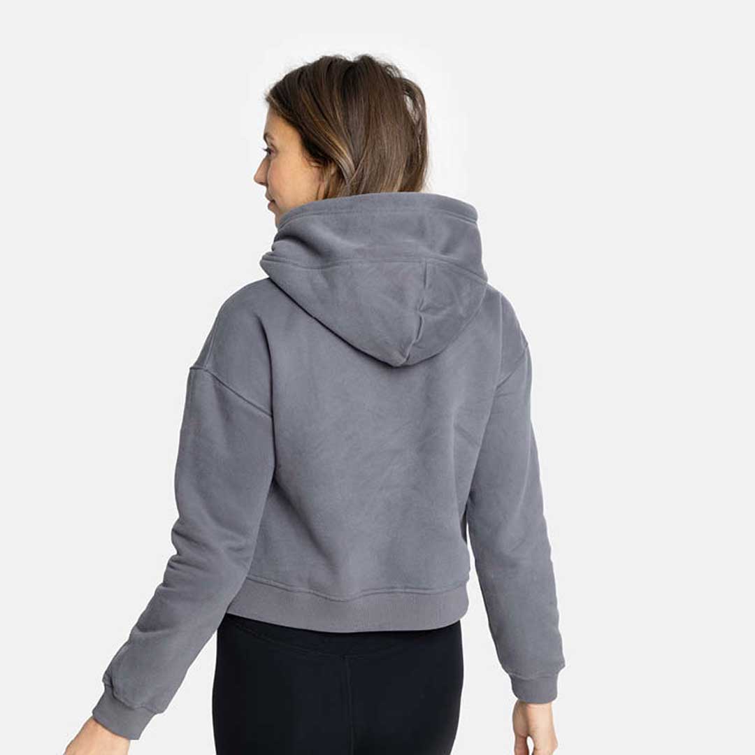 Sudadera Corta con Capucha Mujer Core