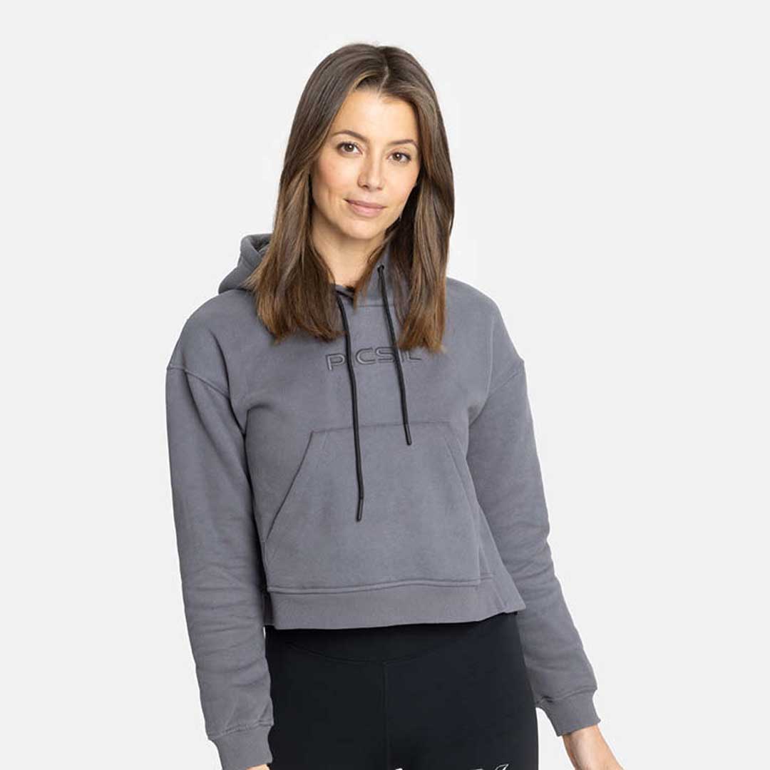 Sudadera Corta con Capucha Mujer Core