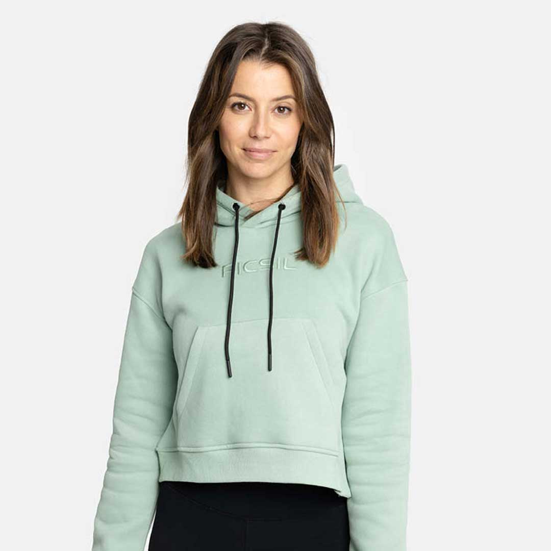 Sudadera Corta con Capucha Mujer Core